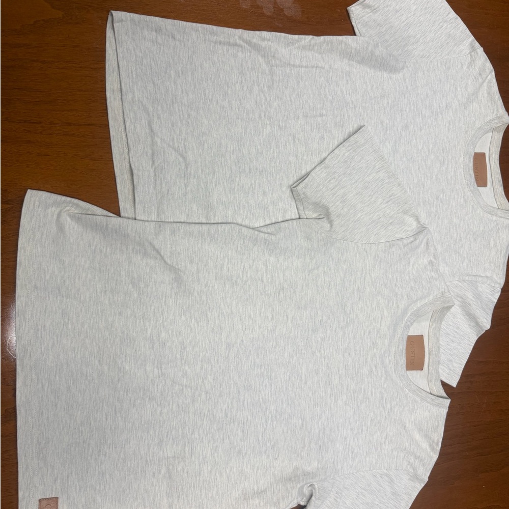 Gustin Men’s SMALL vintage heavyweight t shirt 2 pack (oatmeal)